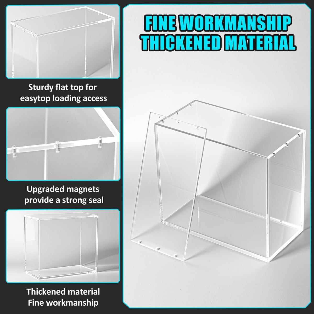 8mm+5mm Ultra Thick Stackable Acrylic Protector with Strong Magnets G111