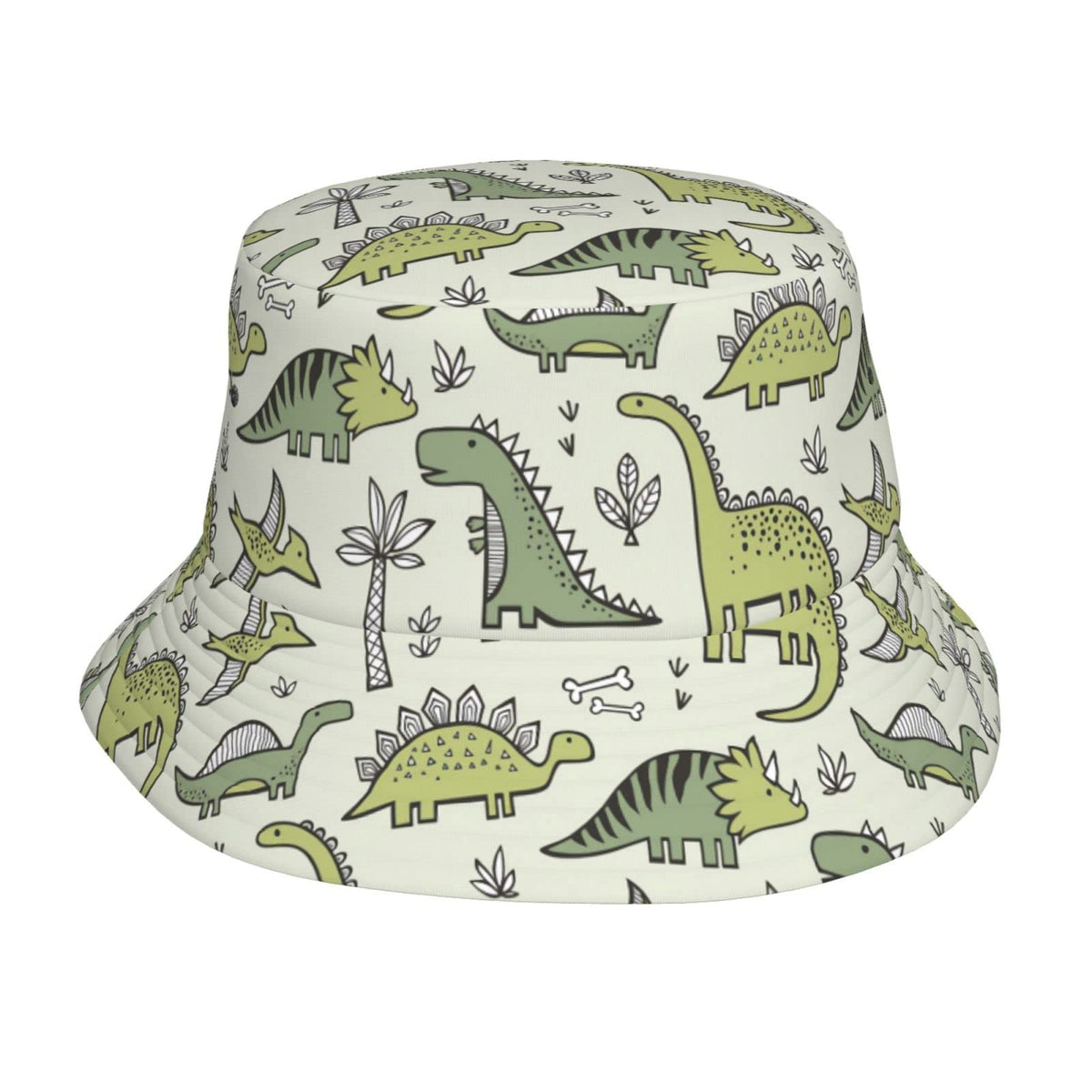 Light Blue Cat Cartoon Print Bucket Hat E44054