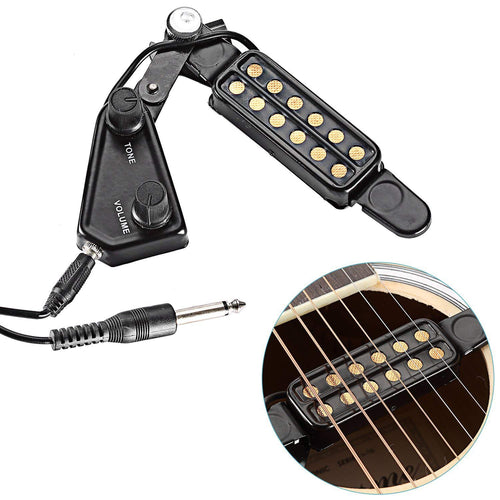 12 SoundHole Acoustic Guitar Pickup with Tone and Volume Control X715