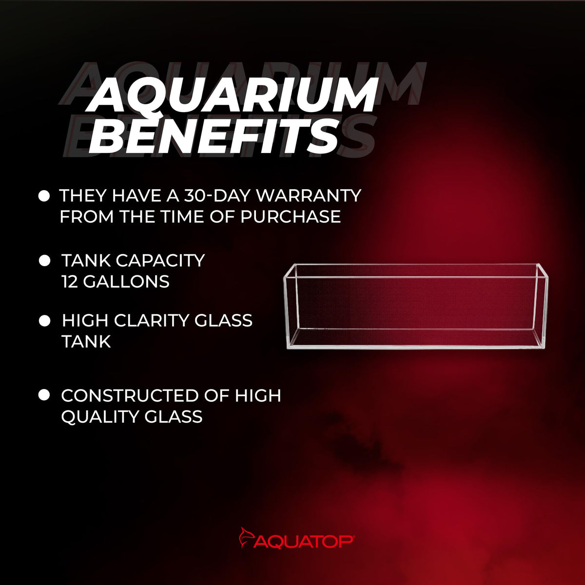 High Clarity Glass 12 gal Fish Tank Q652