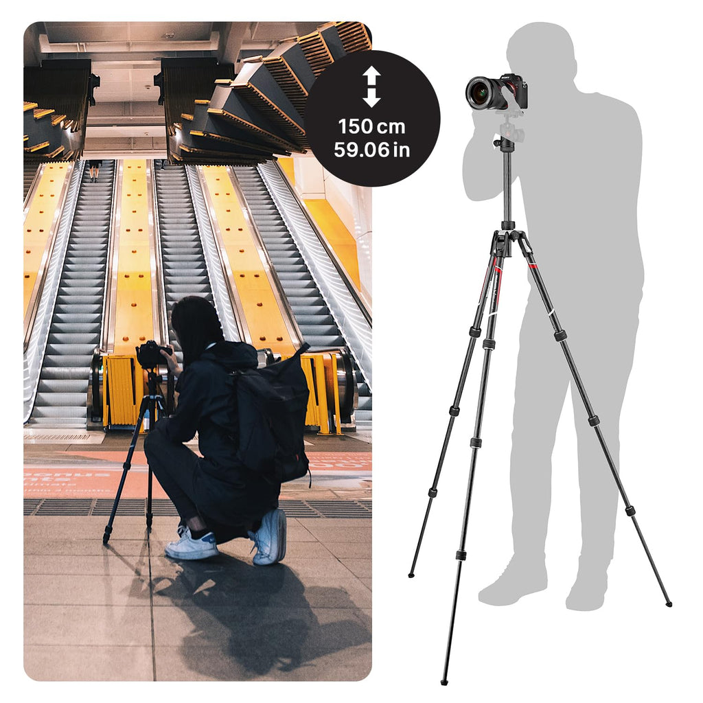 Camera Tripod Kit with Fluid Head and Twist Closure K7729