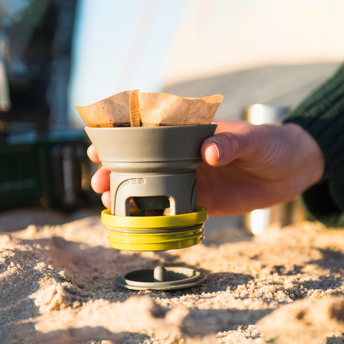 Portable Stainless Steel Drip Coffee Maker with 10 Cone Paper Filters G99820