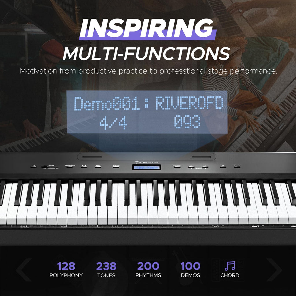 88 Key Full-Weighted Digital Piano with Triple Pedal T726661