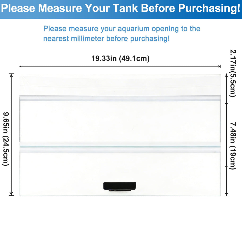 Clear Tempered Glass Aquarium Lid U11573