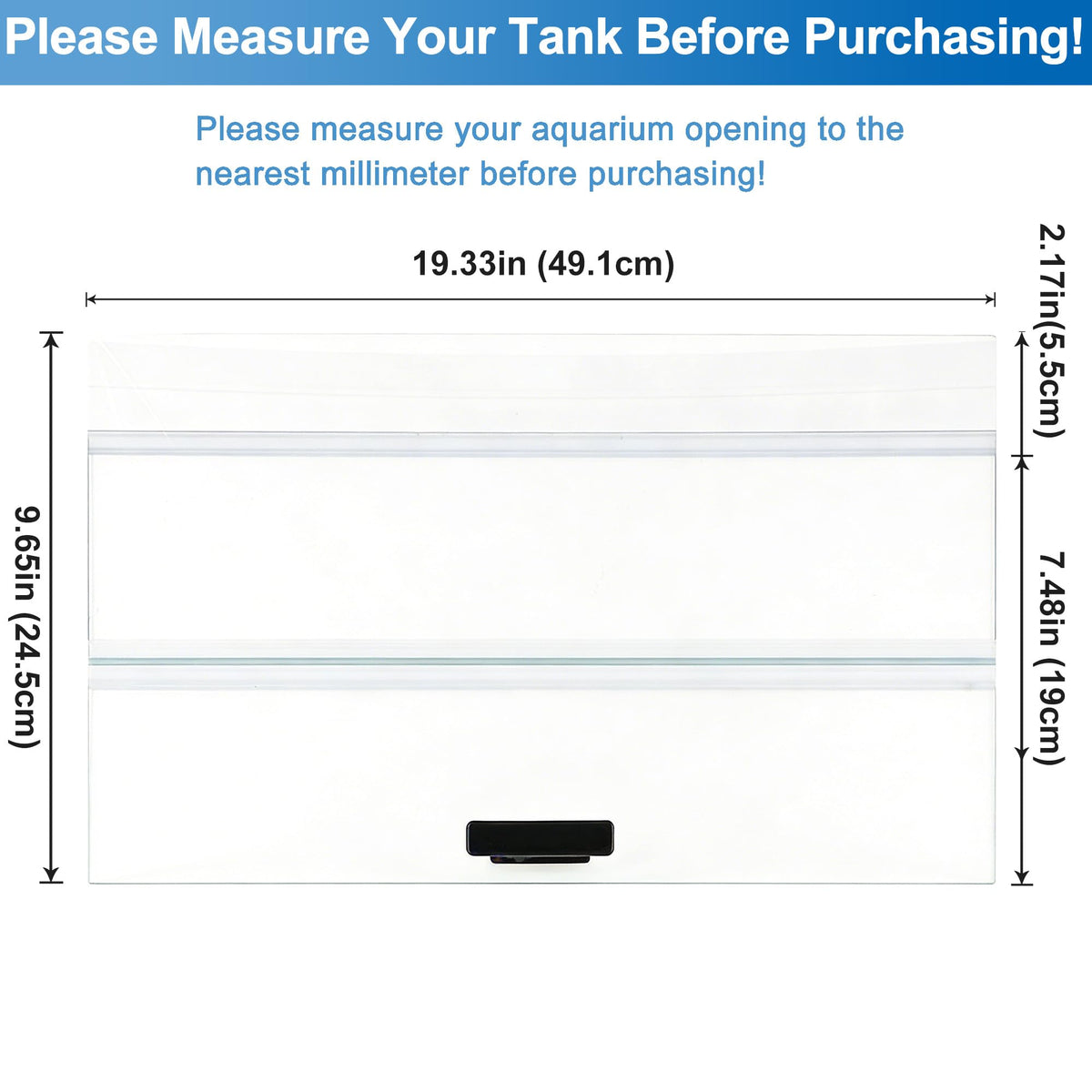 Clear Tempered Glass Aquarium Lid U11573