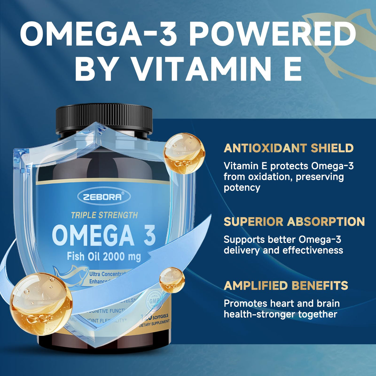 Omega-3 Fish Oil 2000mg 120 Softgels L84746
