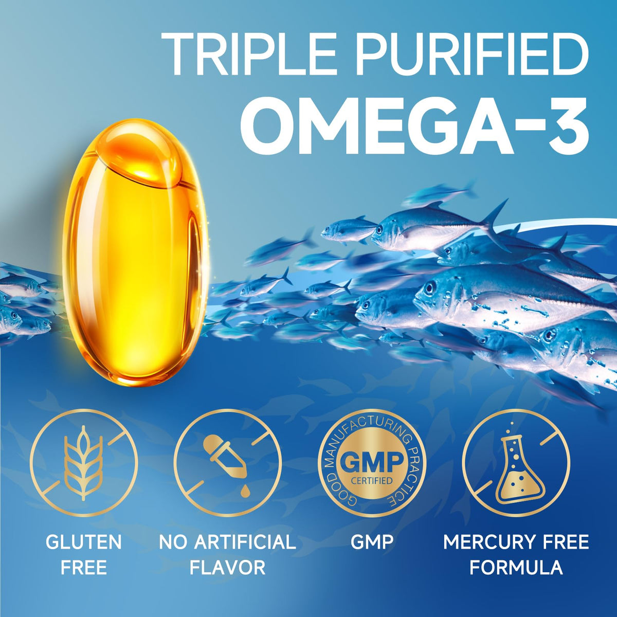 Omega-3 Fish Oil 2000mg 120 Softgels L84746