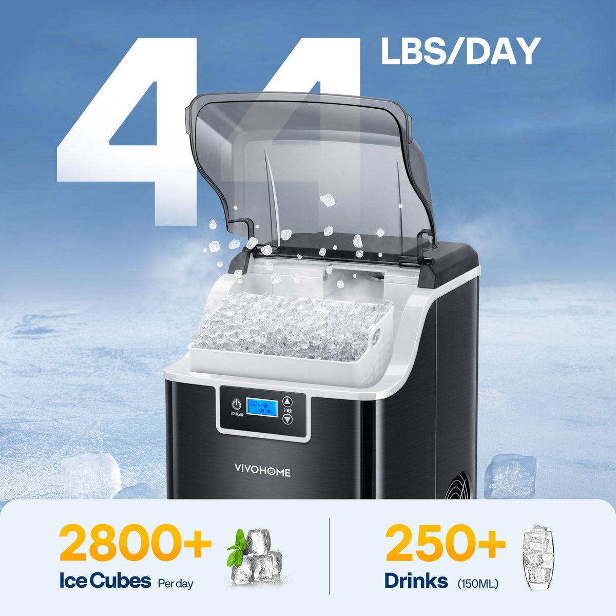 Black Countertop Ice Maker P6876