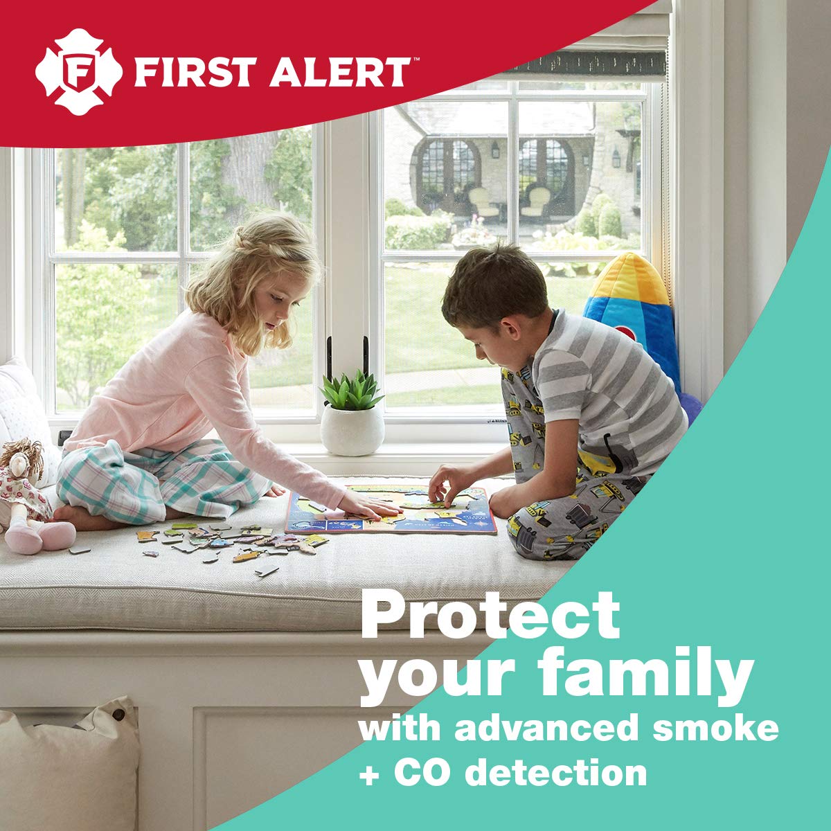 Hardwired Smoke and Carbon Monoxide Detector with Battery Backup, 3-Pack W51616