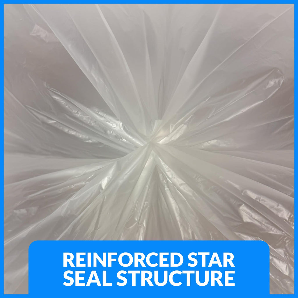 Clear Heavy Duty Trash Bags with Twist Ties 125 Count A83285