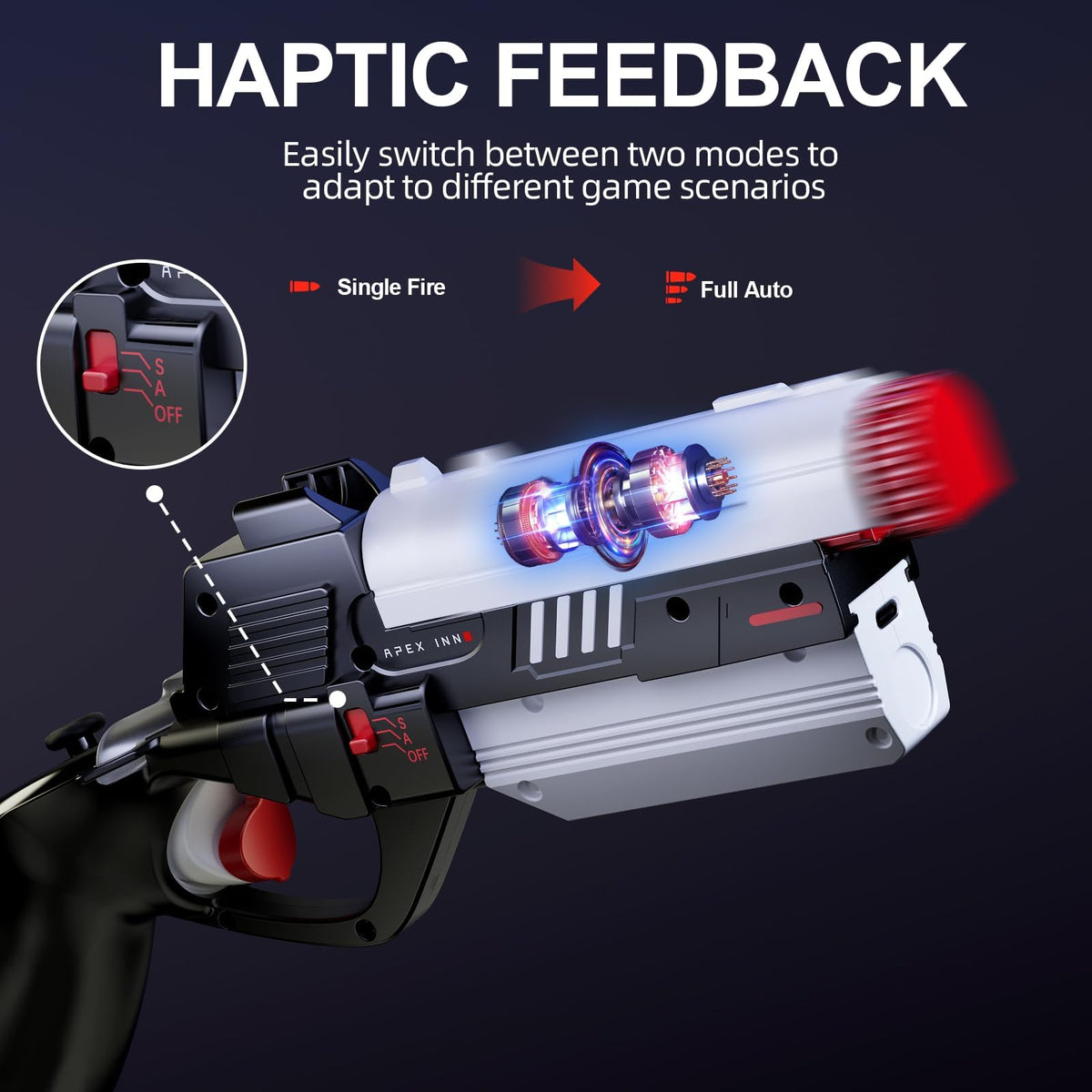 Controller Accessories Haptic Gun Stock Cover Compatible with Meta Quest 3S and Meta Quest 3 B295