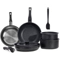 12-Piece Nonstick Cookware Set with Detachable Handle, Black I1837