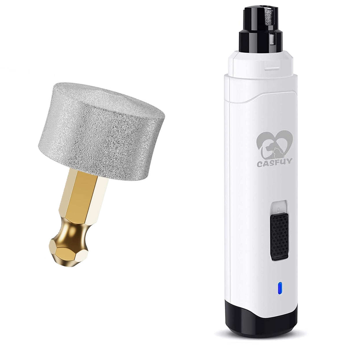Dog Nail Grinder & Replacement Grinding Head Bundle White L93877