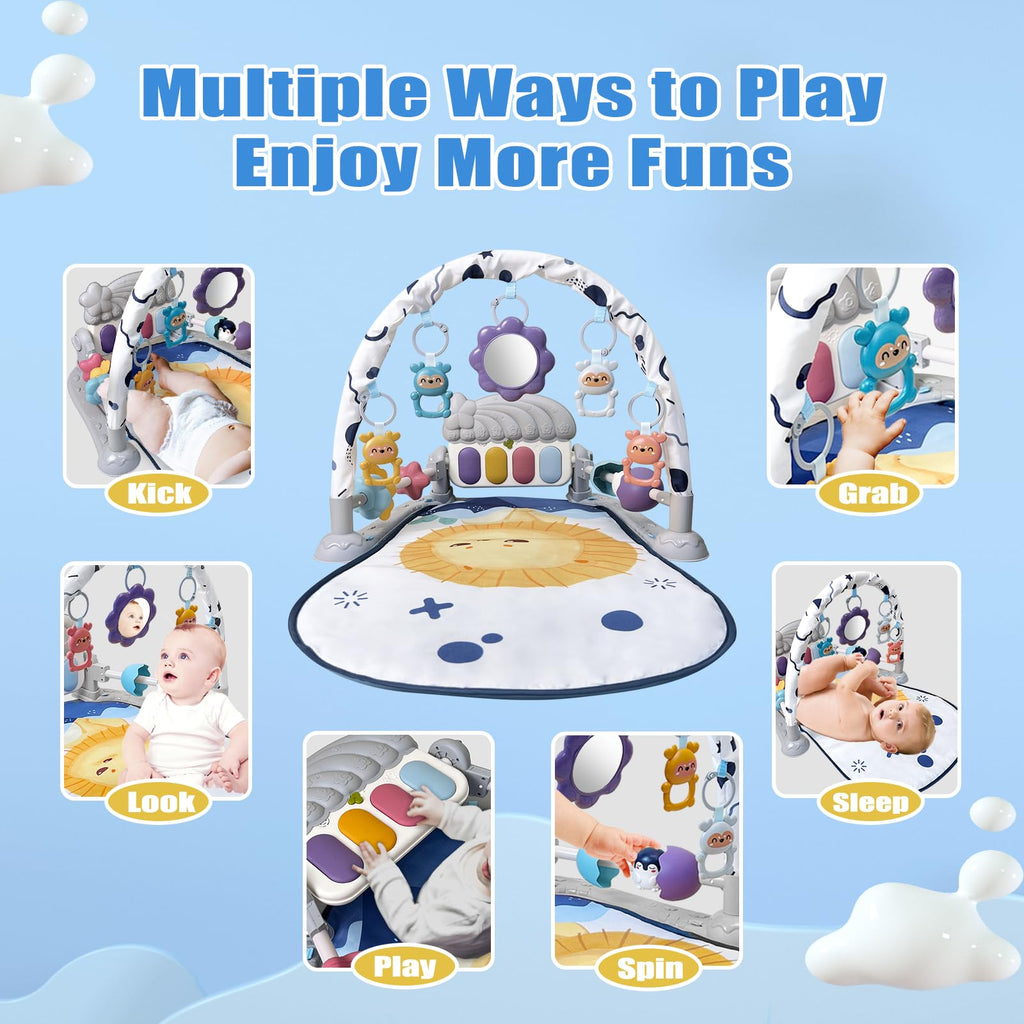 Baby Play Gym Mat with Music and Light Q176