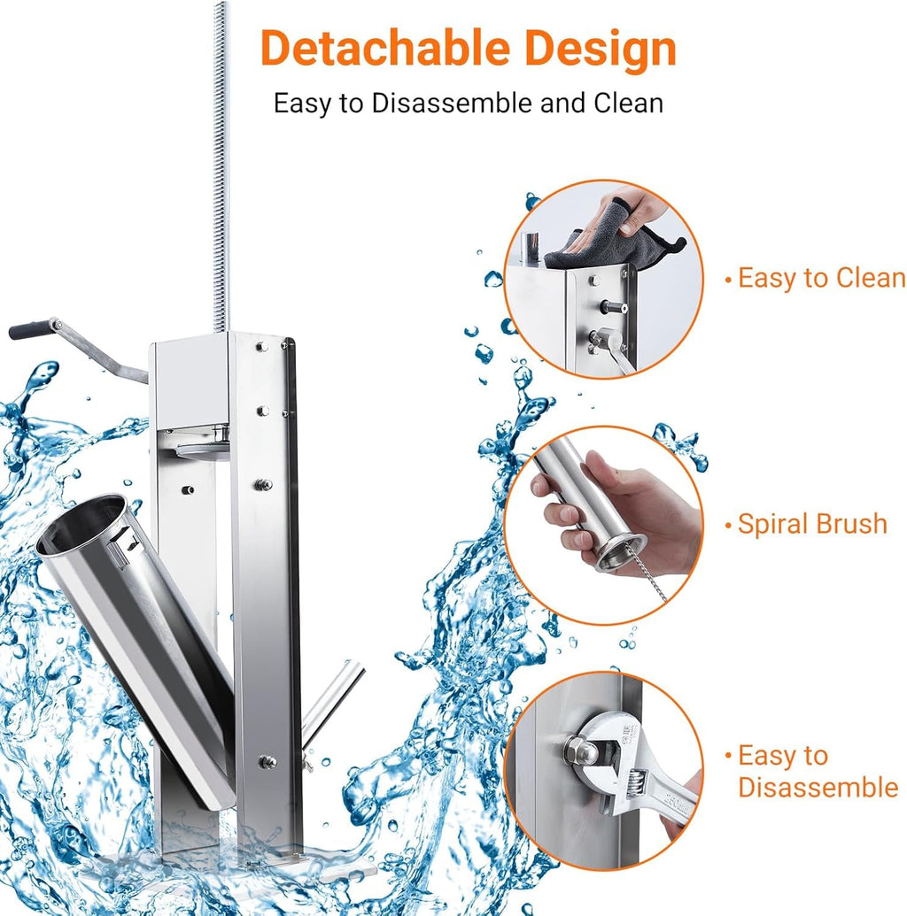 15L Sausage Stuffer with 5 Stainless Steel Tubes K584707