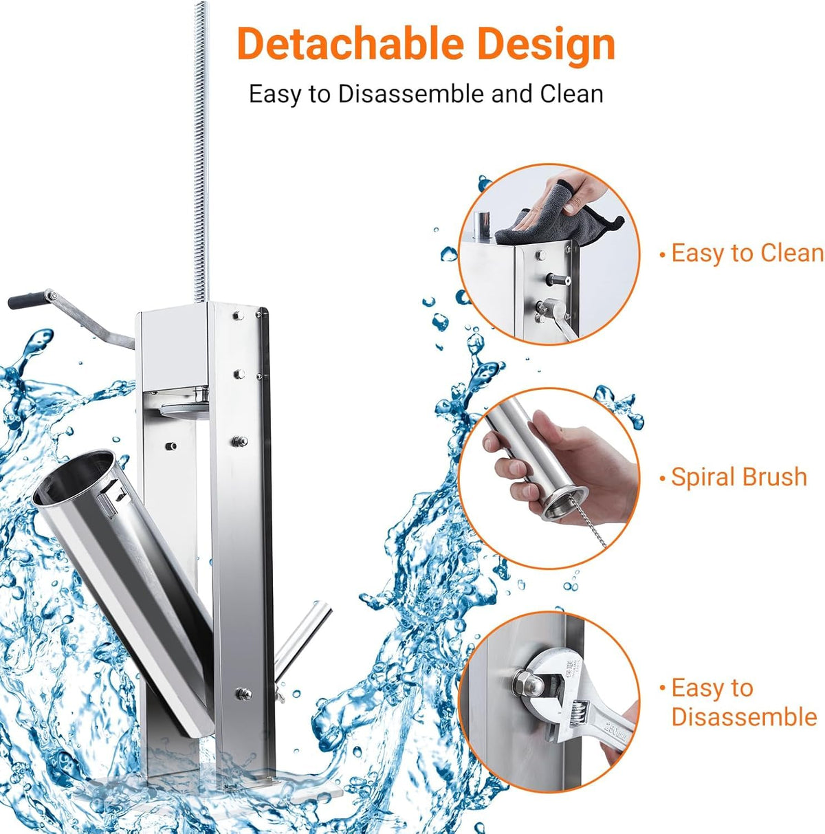 15L Sausage Stuffer with 5 Stainless Steel Tubes K584707