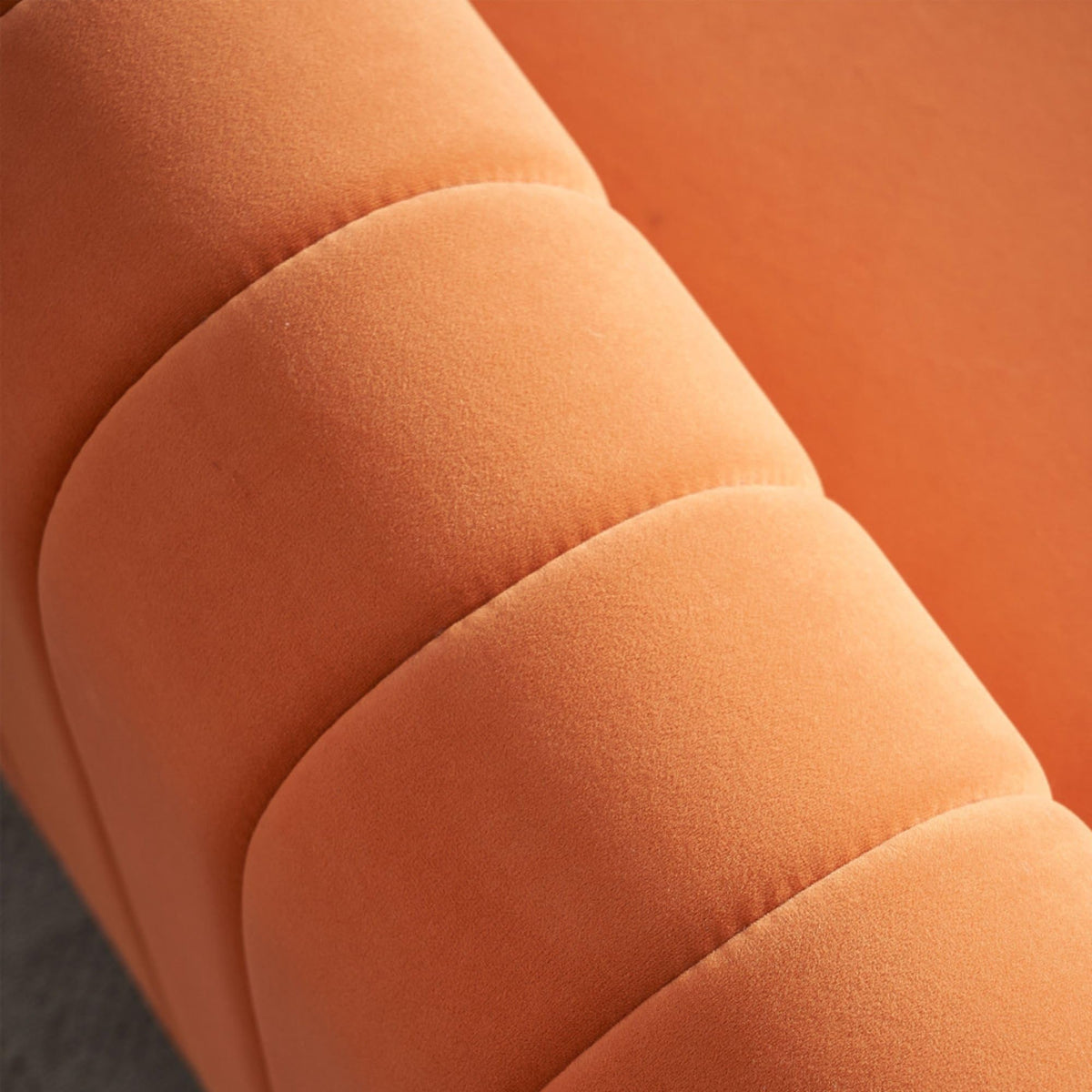 Orange Velvet Sofa Couch U334