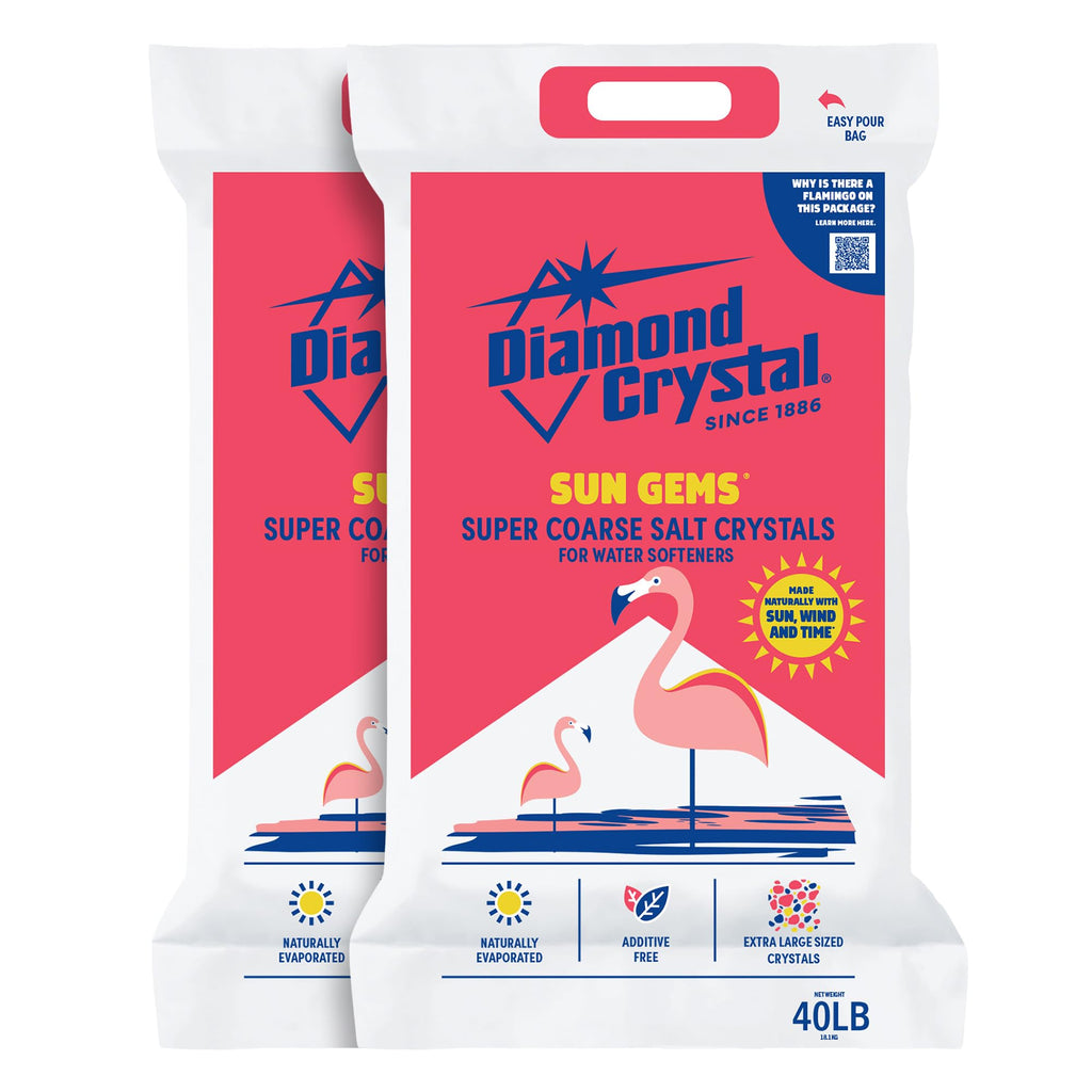 2 Pack Super Coarse Water Softener Salt, 40 Pounds D297
