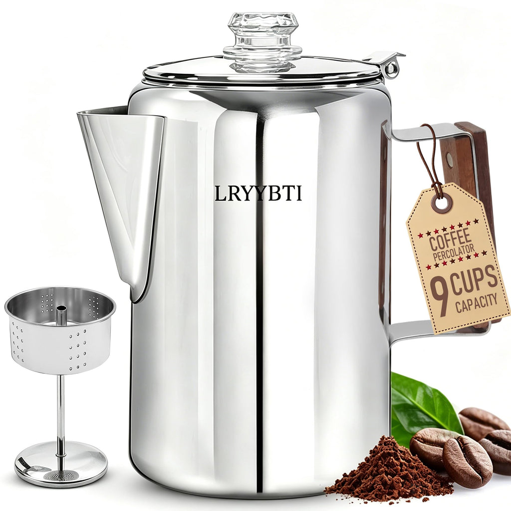 Stainless Steel 9 Cup Coffee Percolator G12269