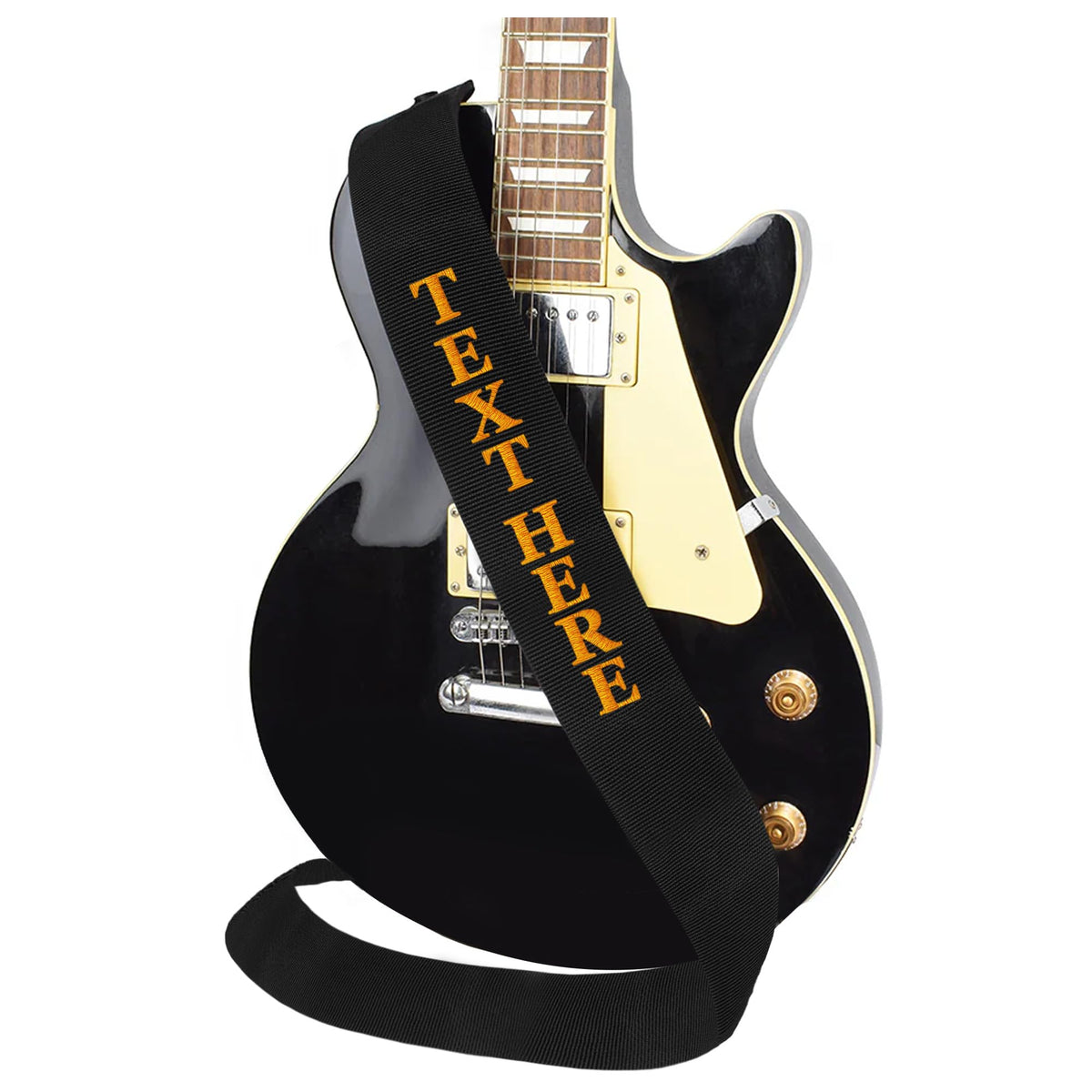Black 3" Embroidered Guitar Strap O480537