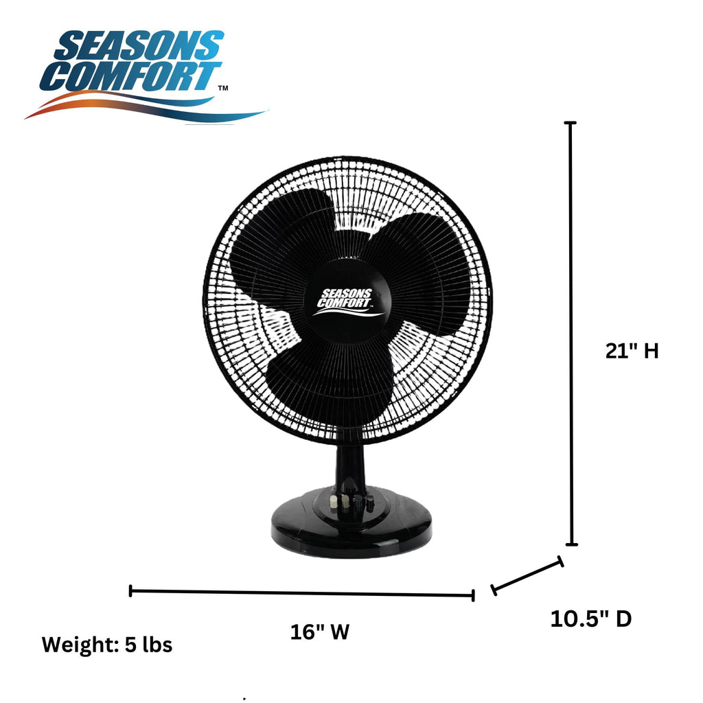 16" Oscillating 3 Speed Table Fan F3217