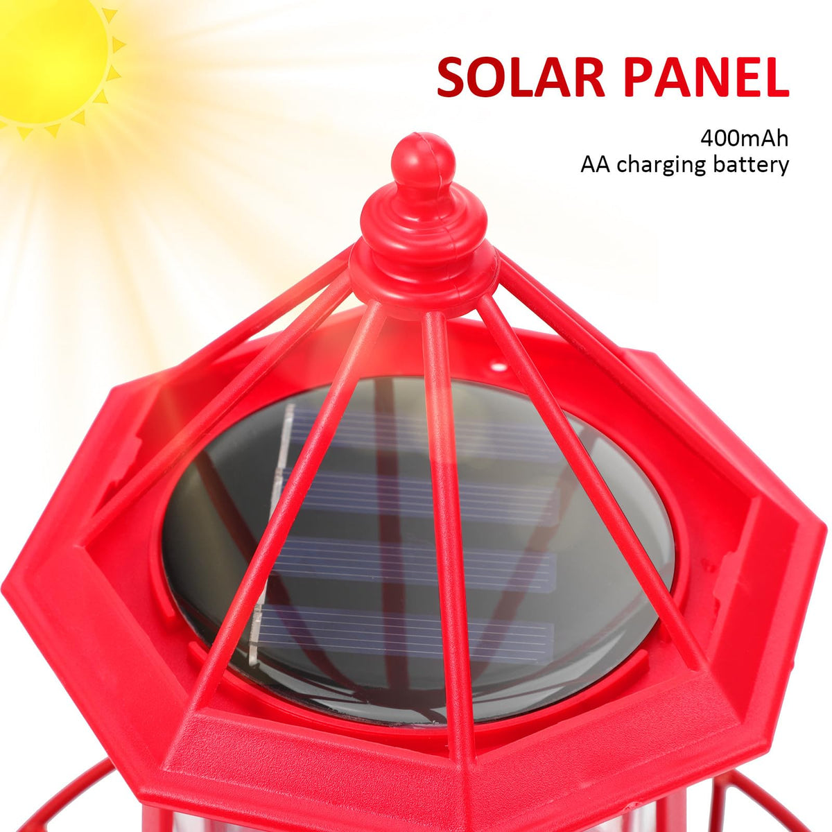 Solar Powered Rotating Iron Outdoor Garden Light G377