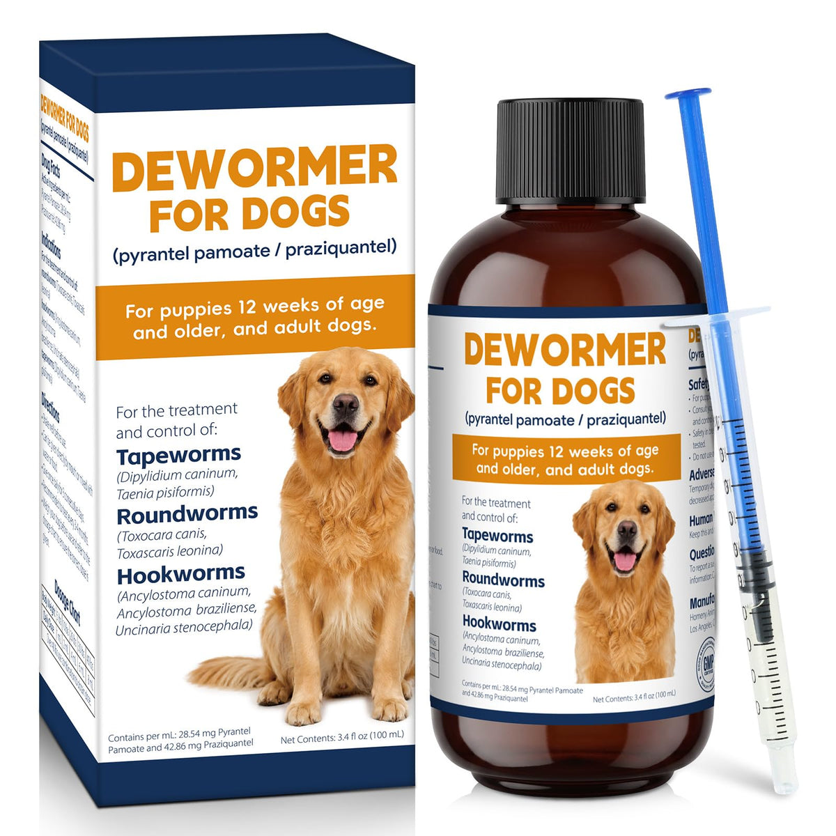 Dog and Puppy Oral Liquid Dewormer 100ml K272