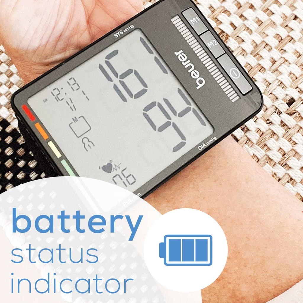 Wrist Blood Pressure Monitor with XL Cuff and Storage Case L42353