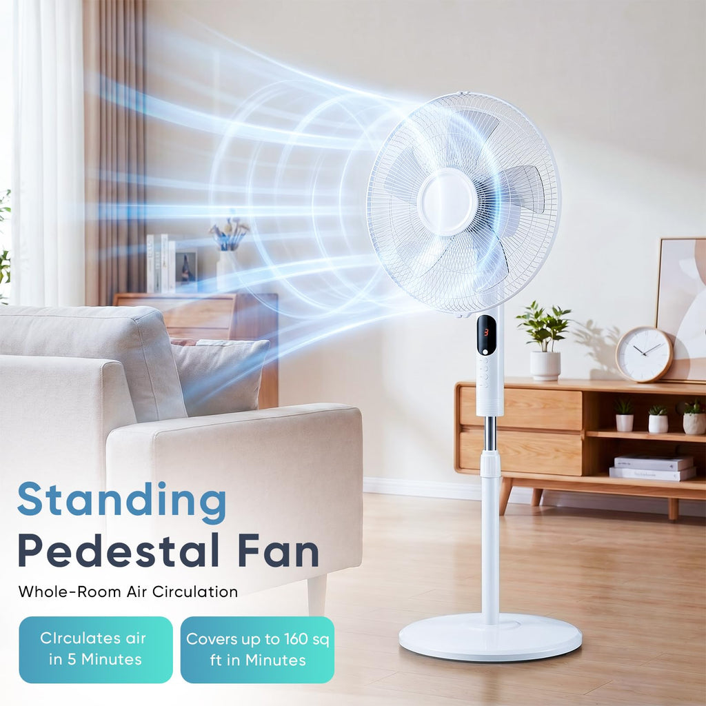 17" Oscillating Pedestal Fan with Remote K421105