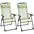 Folding Patio Dining Chairs Set of 2 Green P330343