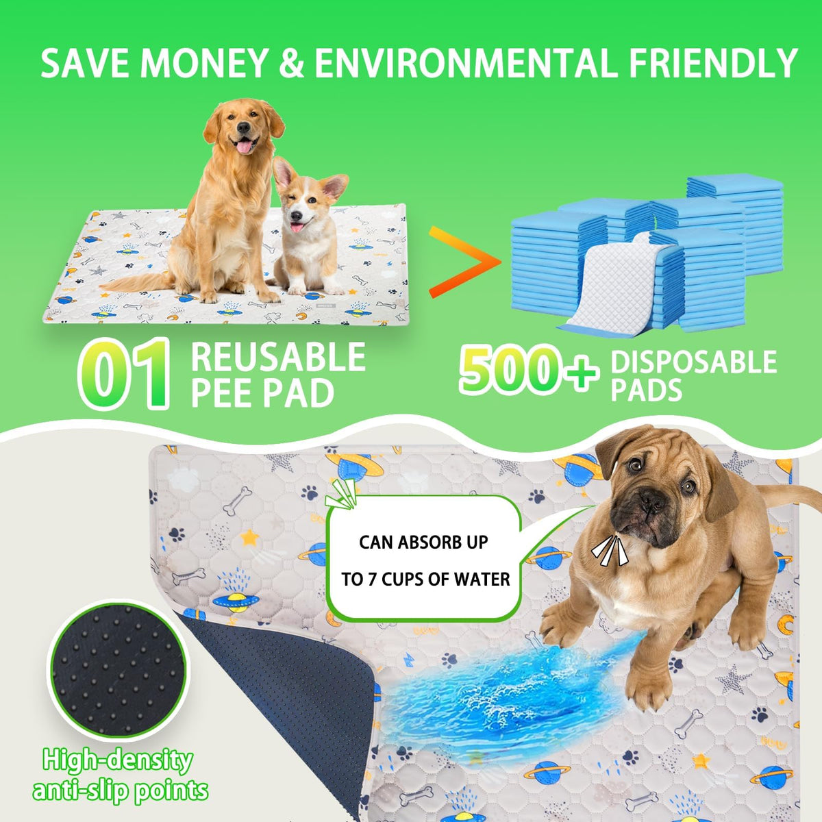 Reusable Dog Loo System with Artificial Grass Turf, Tray, 35x23in M26213