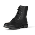 Lace-Up Ankle Boots with Side Zipper A312945