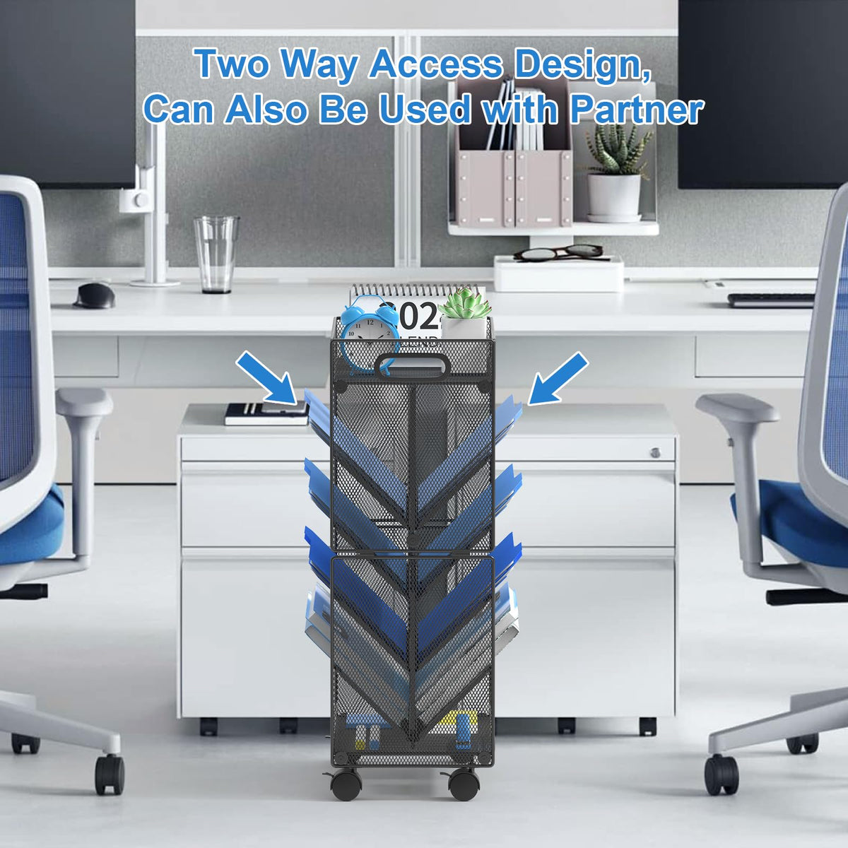 10-Tier Rolling File Cart C301