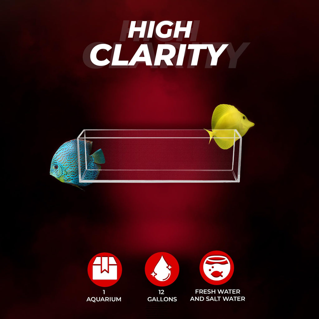 High Clarity Glass 12 gal Fish Tank Q652