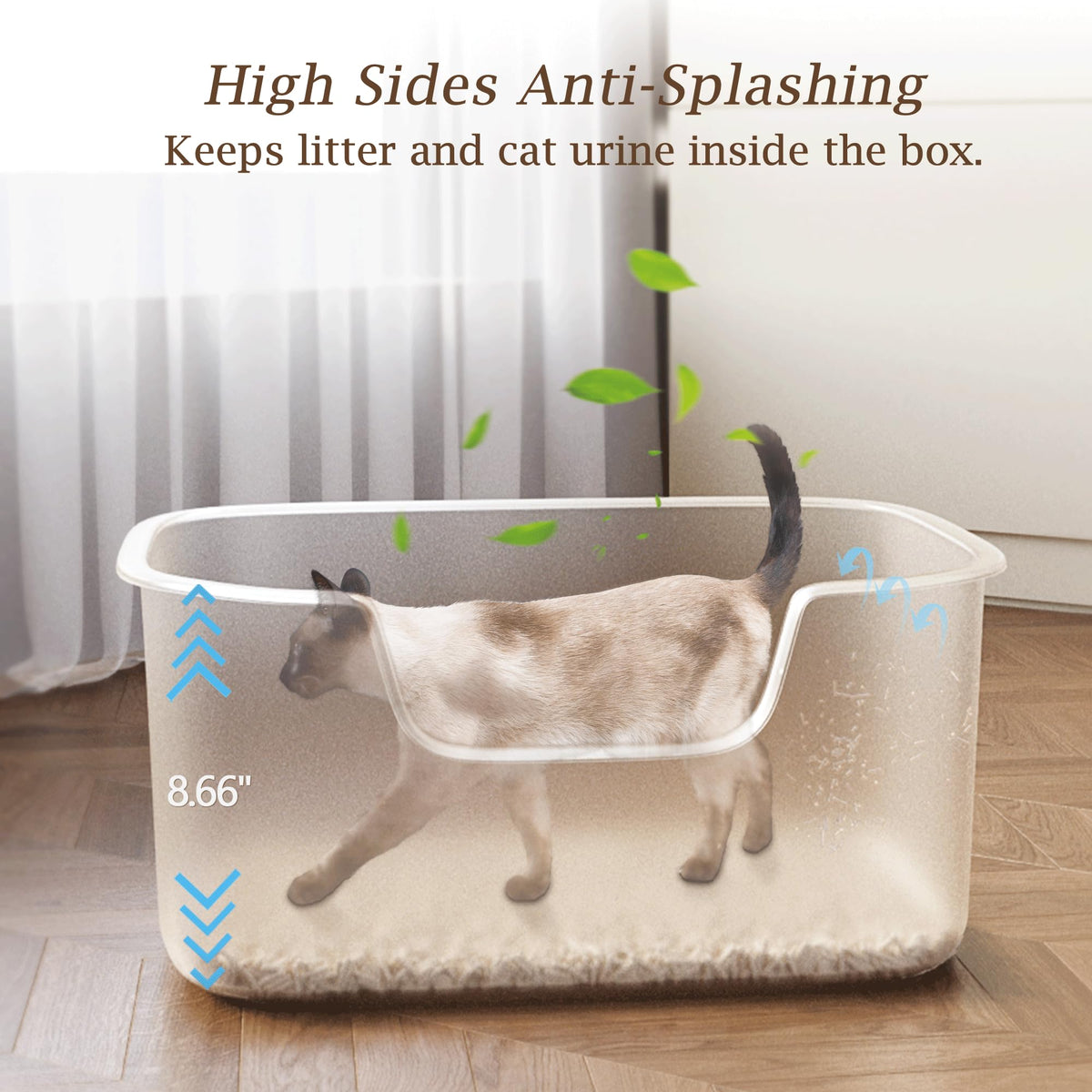 Large High Sides Cat Litter Box I282