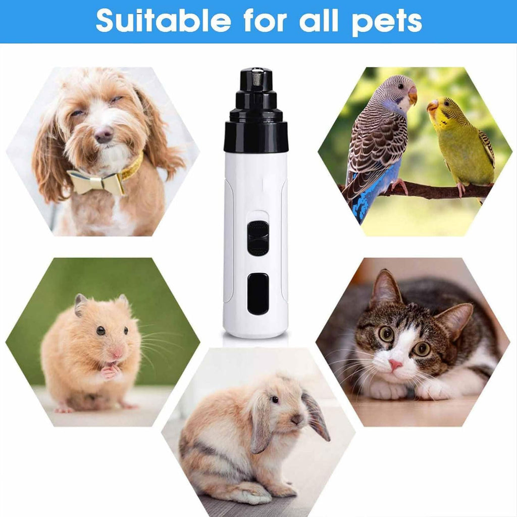 Rechargeable Quiet Low Vibration Electric Dog Nail Grinder & Trimmer with LED Light U57220