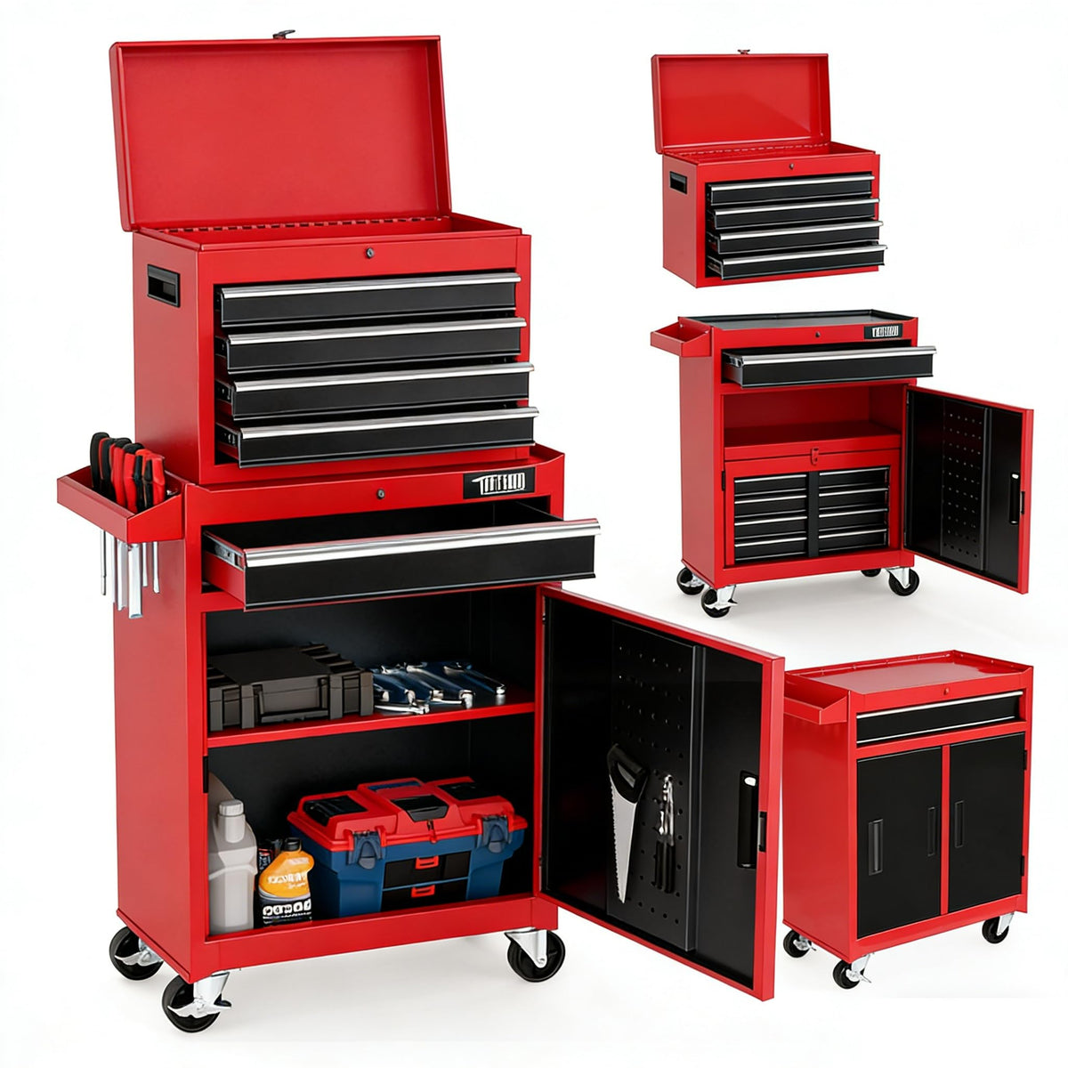 5 Drawer Rolling Tool Chest with Lockable Wheels Y70997