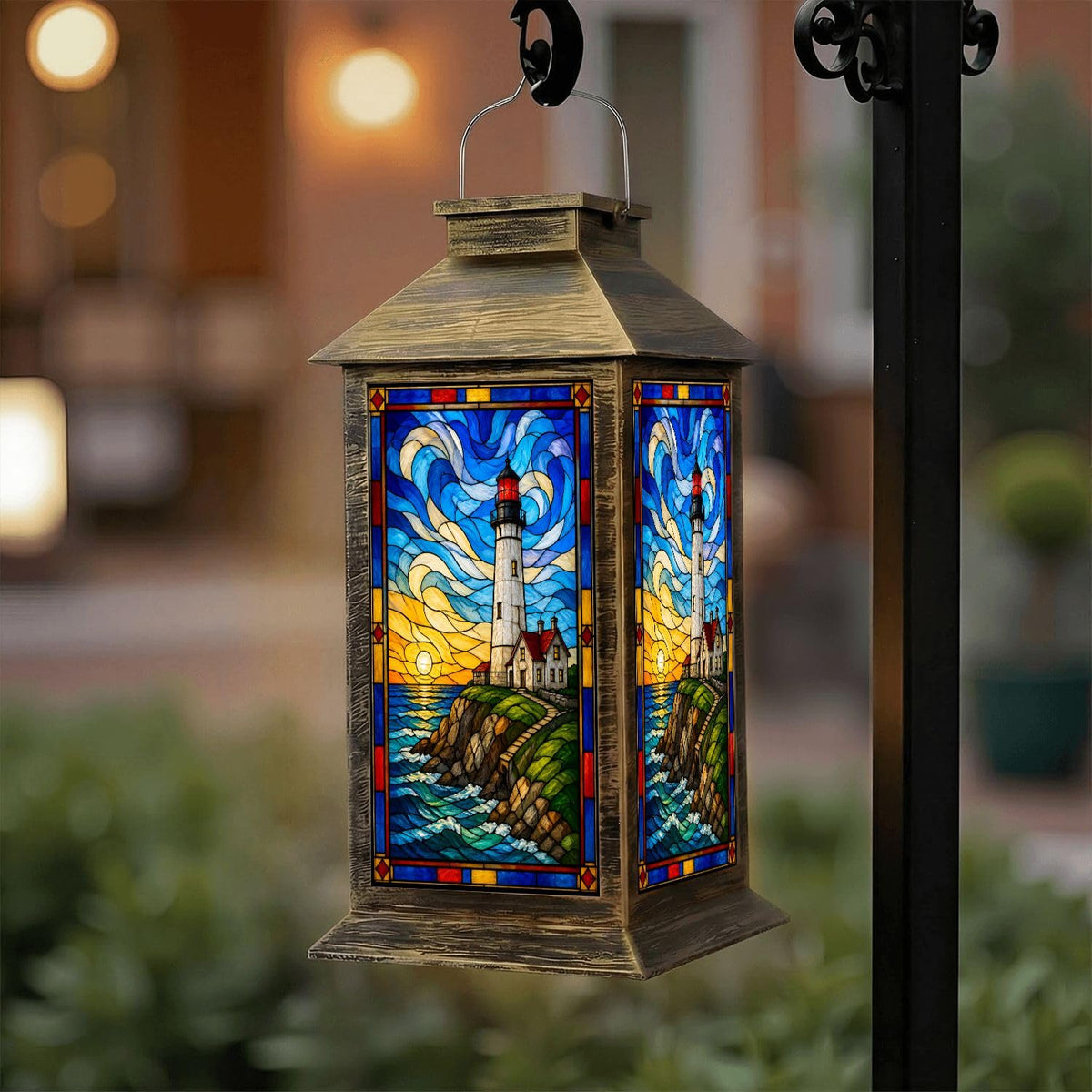 Solar Lantern Outdoor Waterproof LED Hanging Tabletop Lamp Q562108