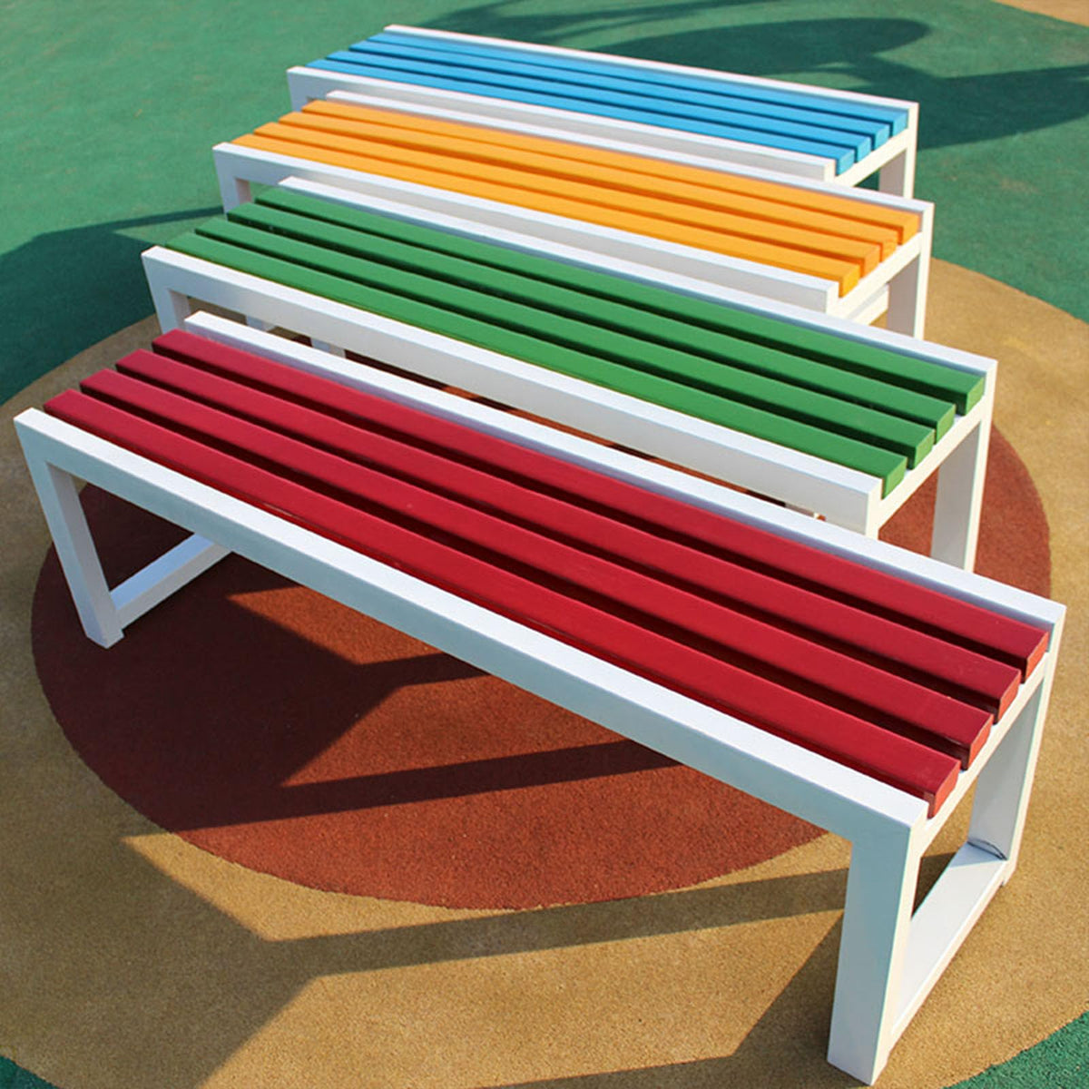 Weatherproof Metal Garden Bench Cast Iron Outdoor Seating Z37688
