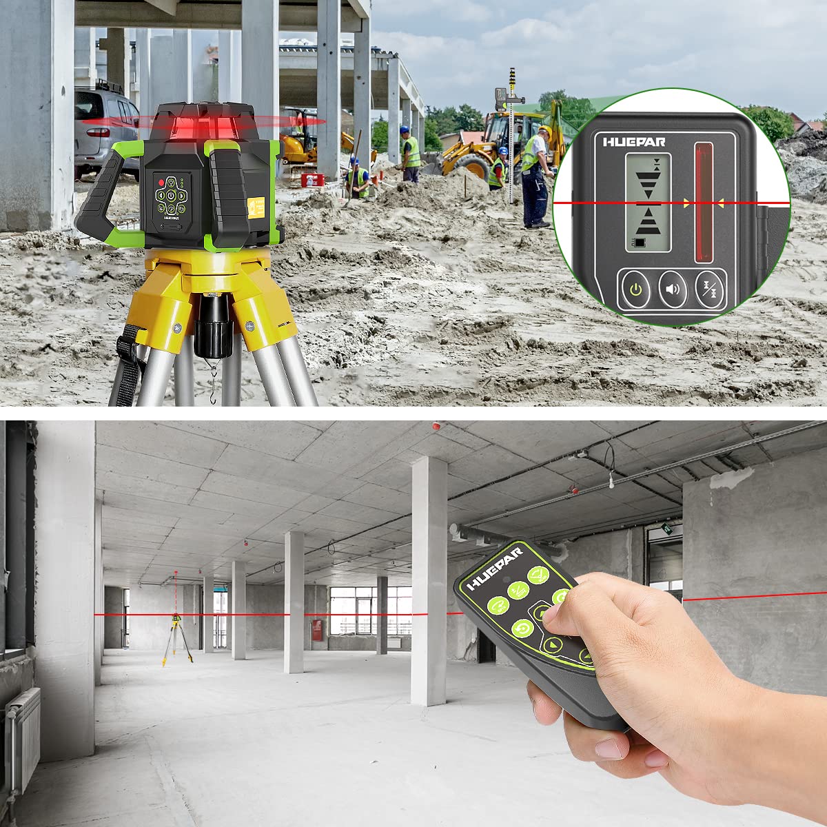 Red Self-Leveling Rotary Laser Level Kit E77314