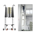 Telescoping Ladder 24.6 FT Heavy Duty Silver I19714