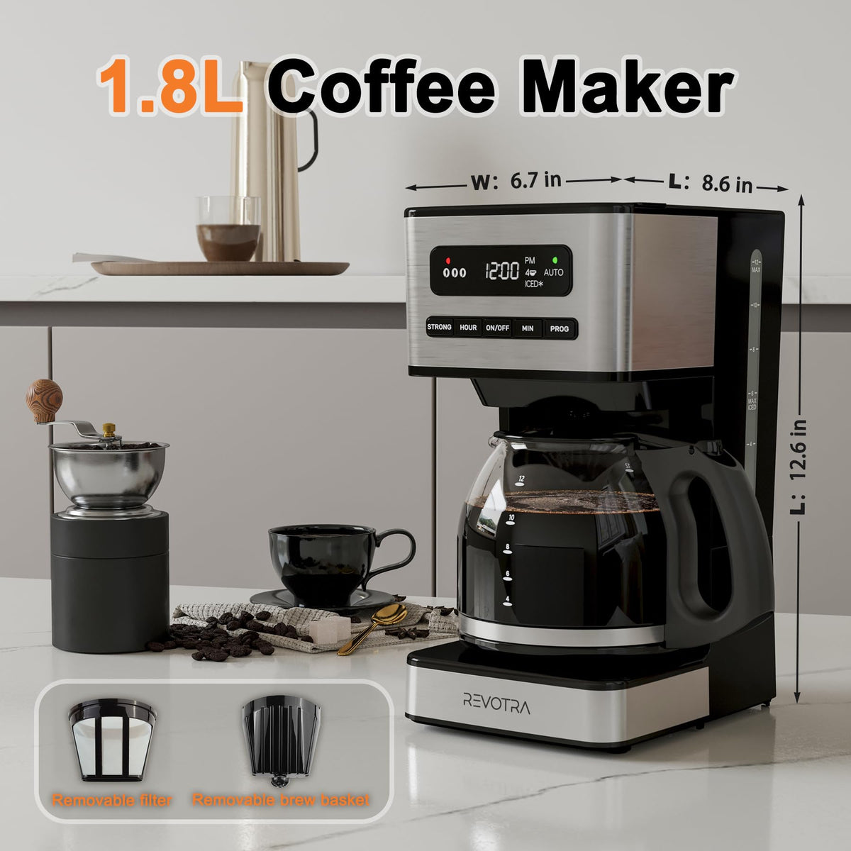 12 Cup Programmable Drip Coffee Maker G28960
