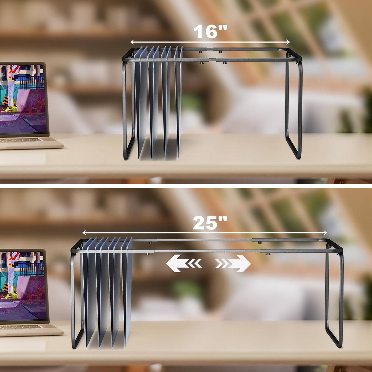 2 Set Adjustable Hanging File Folder Frame Y7470
