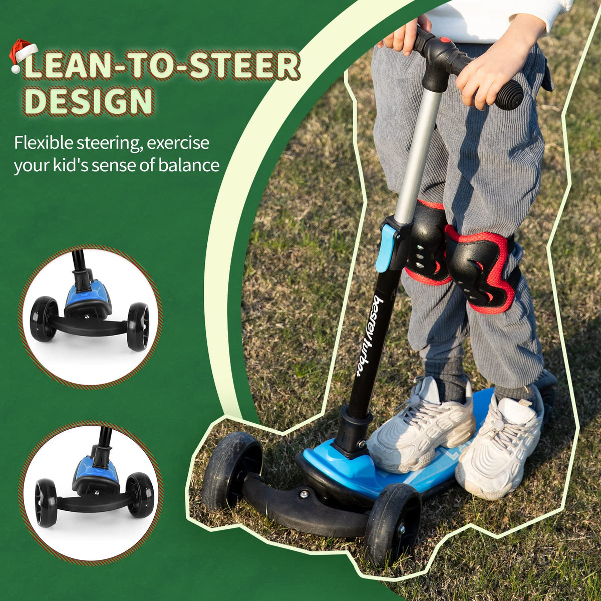 3 Wheel Scooter with 4 Adjustable Height C34257