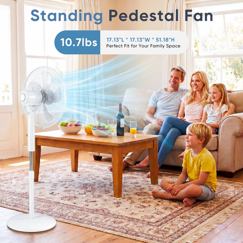 17" Oscillating Pedestal Fan with Remote K421105
