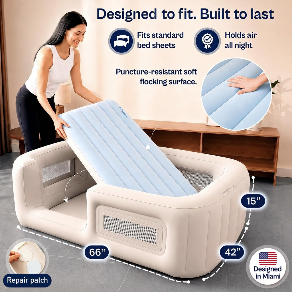 Inflatable Toddler Travel Bed with Electric Pump A814470