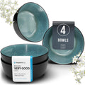 Stoneware Cereal Bowls Set of 4, 27 oz Ceramic Soup Bowl G972554