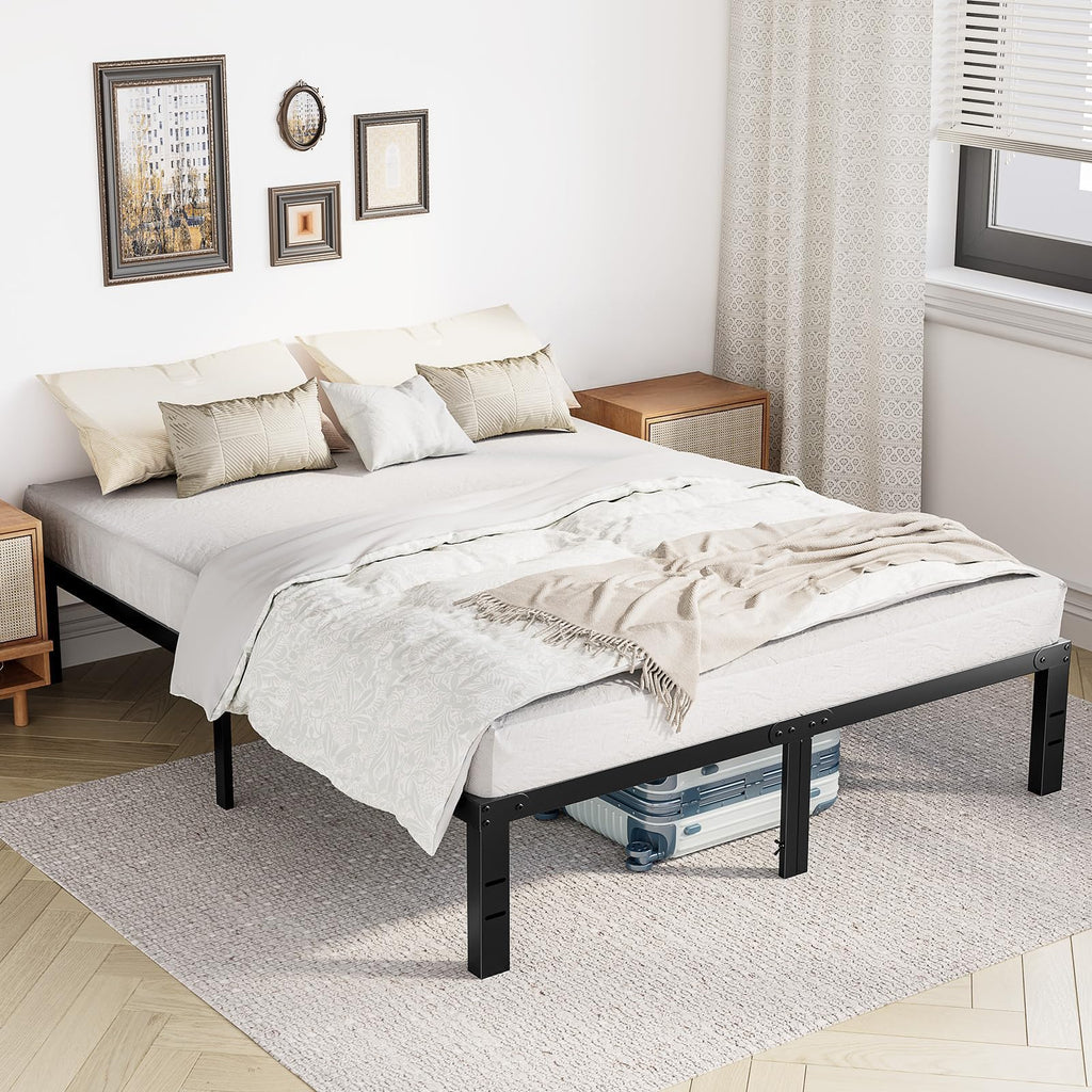 Queen Metal Slat Platform Bed Frame 14 Inch Y910675