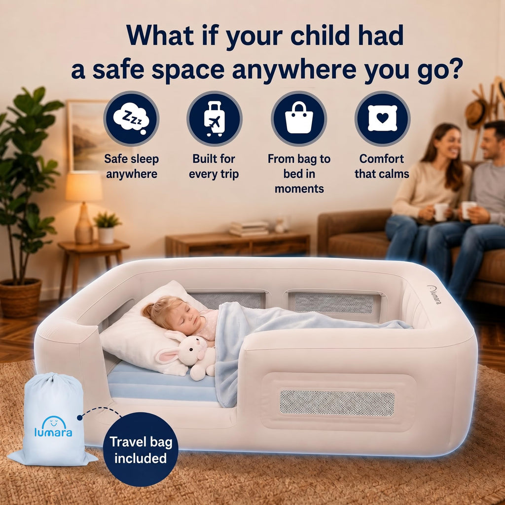 Inflatable Toddler Travel Bed with Electric Pump A814470
