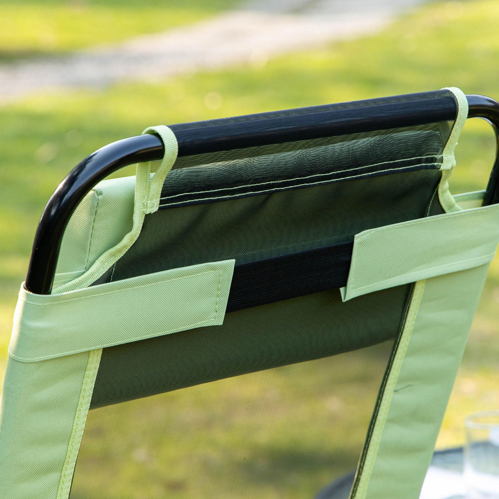 Folding Patio Dining Chairs Set of 2 Green P330343